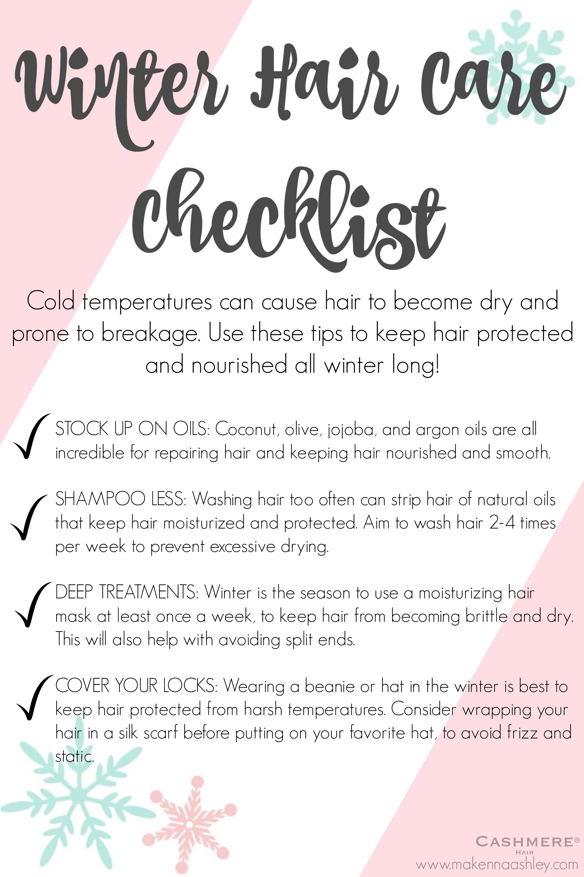 Winter Hair Care Checklist